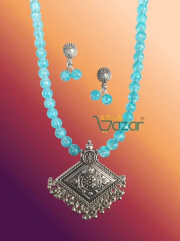 Ethnic_Big_Pendant_Artificial_Oxidised_Necklace_Set__for_Girls_&_Women_-_TURQUOISE_BLUE