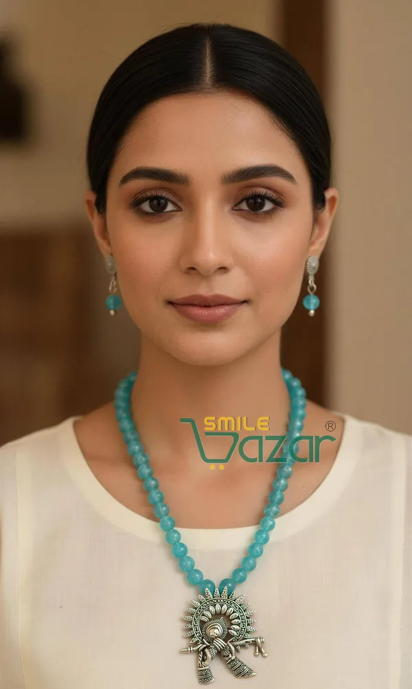Ethnic_Big_Pendant_Artificial_Oxidised_Necklace_Set__for_Girls_&_Women_-_TURQUOISE_BLUE
