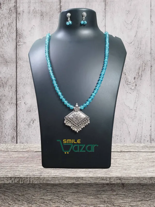 Ethnic_Big_Pendant_Artificial_Oxidised_Necklace_Set__for_Girls_&_Women_-_TURQUOISE_BLUE