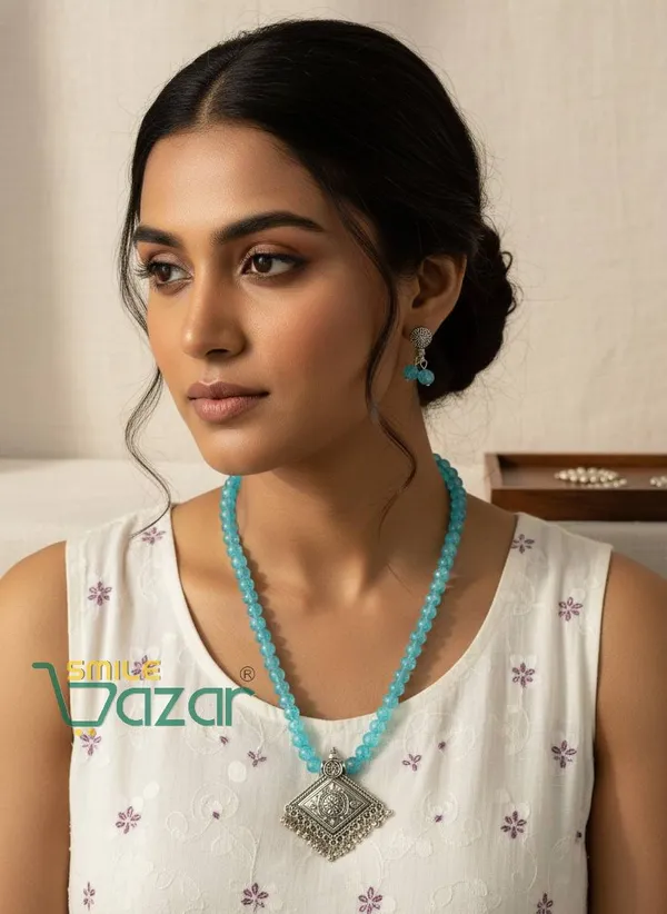 Ethnic_Big_Pendant_Artificial_Oxidised_Necklace_Set__for_Girls_&_Women_-_TURQUOISE_BLUE