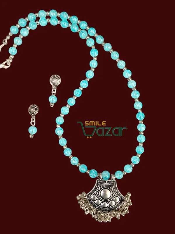 Ethnic_Big_Pendant_Artificial_Oxidised_Necklace_Set__for_Girls_&_Women_-_TURQUOISE_BLUE