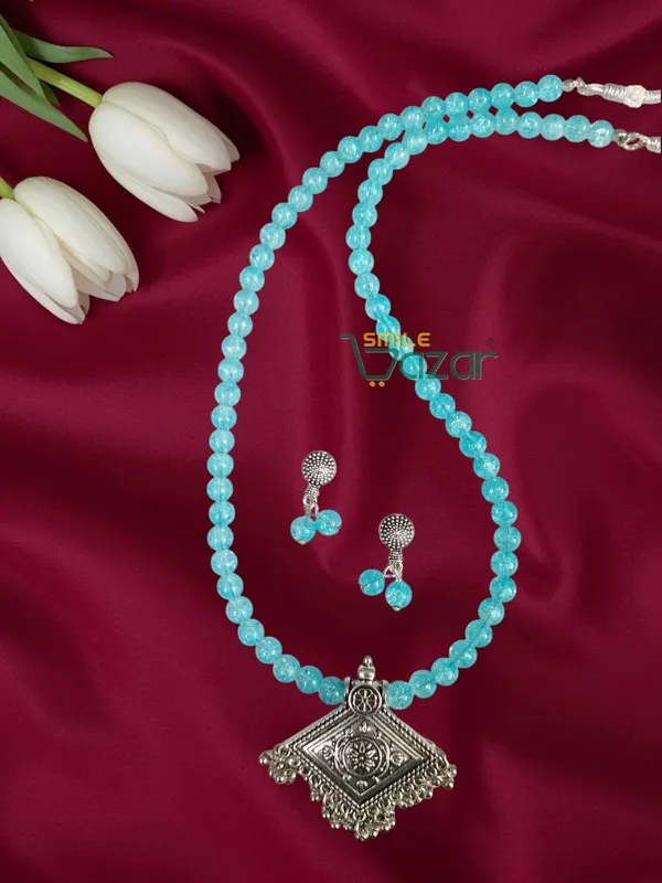 Ethnic_Big_Pendant_Artificial_Oxidised_Necklace_Set__for_Girls_&_Women_-_TURQUOISE_BLUE