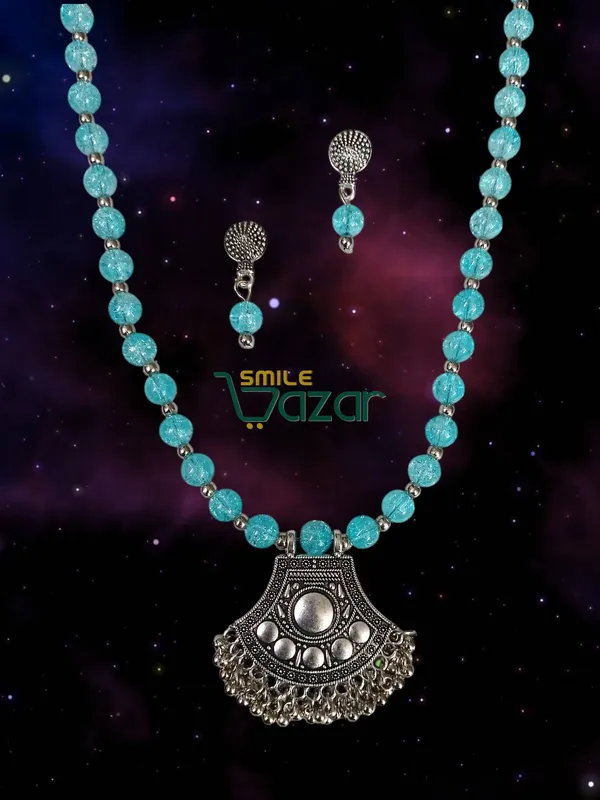 Ethnic_Big_Pendant_Artificial_Oxidised_Necklace_Set__for_Girls_&_Women_-_TURQUOISE_BLUE