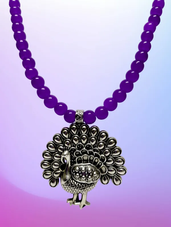 Ethnic_Big_Pendant_Artificial_Oxidised_Necklace_Set__for_Girls_&_Women_-_VIOLET