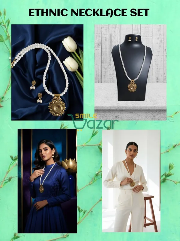 Ethnic_Big_Pendant_Artificial_Oxidised_Necklace_Set__for_Girls_&_Women_-_WHITE