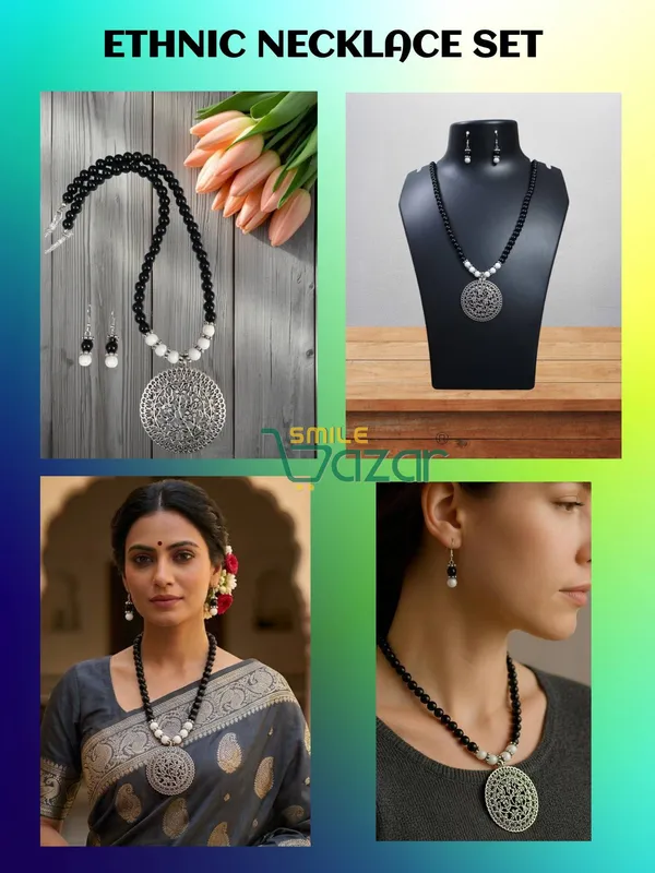 Ethnic_Big_Pendant_Artificial_Oxidised_Necklace_Set__for_Girls_&_Women_-__BLACK_&_WHITE