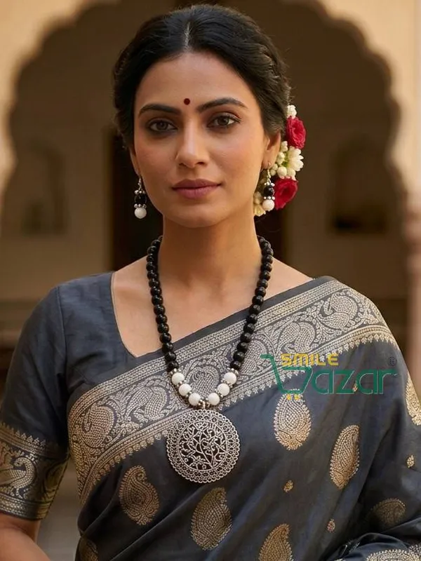 Ethnic_Big_Pendant_Artificial_Oxidised_Necklace_Set__for_Girls_&_Women_-__BLACK_&_WHITE