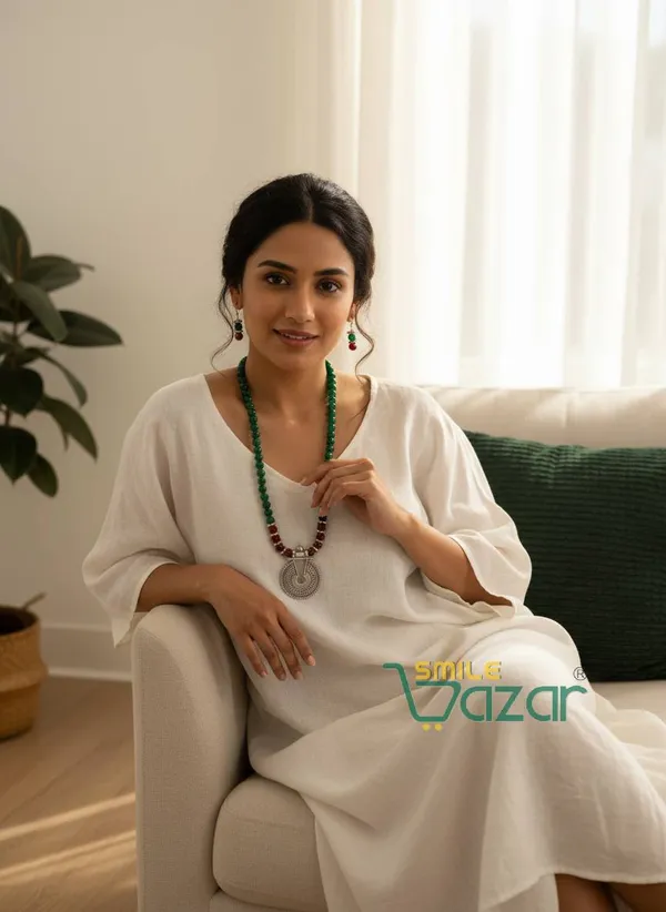 Ethnic_Big_Pendant_Artificial_Oxidised_Necklace_Set__for_Girls_&_Women_-__GREEN_AND_MAROON
