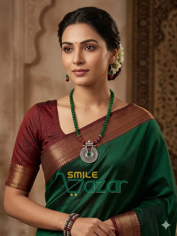 Ethnic_Big_Pendant_Artificial_Oxidised_Necklace_Set__for_Girls_&_Women_-__GREEN_AND_MAROON