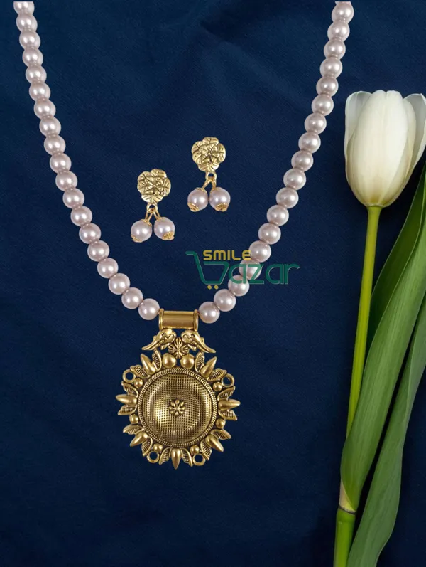 Ethnic_Big_Pendant_Artificial_Oxidized_Necklace_Set__for_Girls_&_Women_-_PEARL_GREY