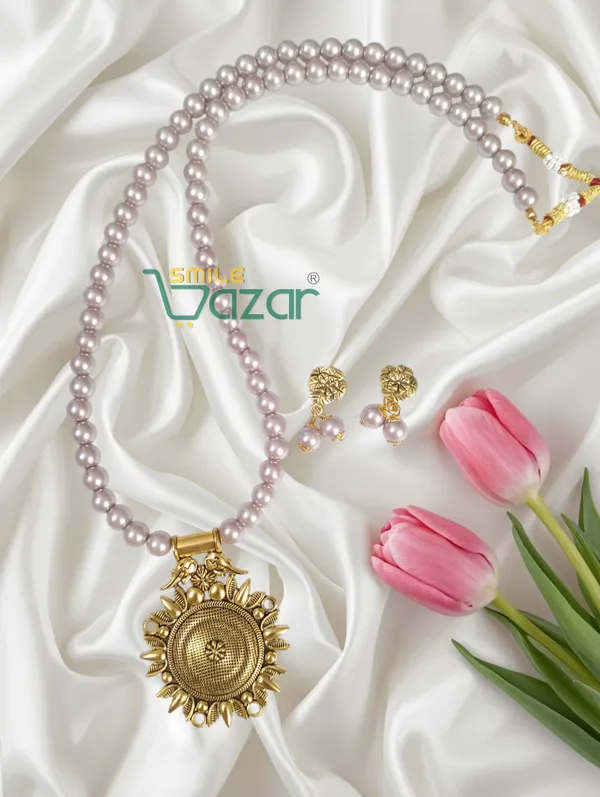Ethnic_Big_Pendant_Artificial_Oxidized_Necklace_Set__for_Girls_&_Women_-_PEARL_GREY