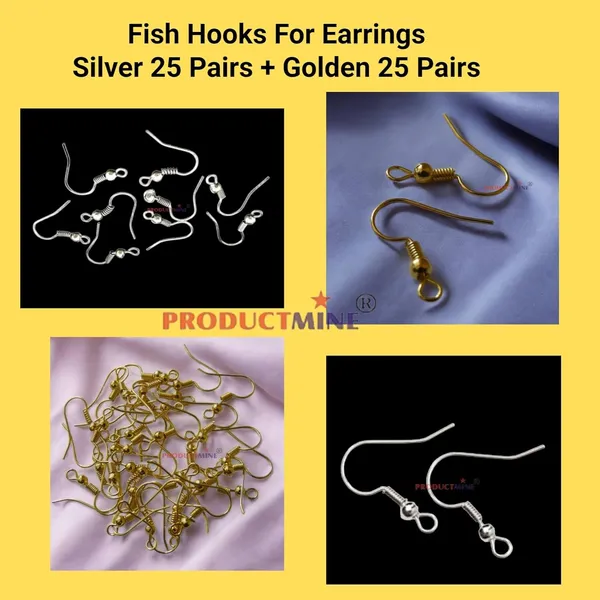 Silver_Fish_Hooks_For_Earrings_Jewellery_Making_Pack_Of_100_(Silver_25_Pairs_+_Golden_25_Pairs)