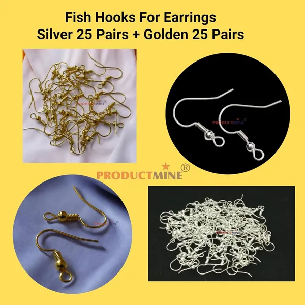 Silver_Fish_Hooks_For_Earrings_Jewellery_Making_Pack_Of_100_(Silver_25_Pairs_+_Golden_25_Pairs)
