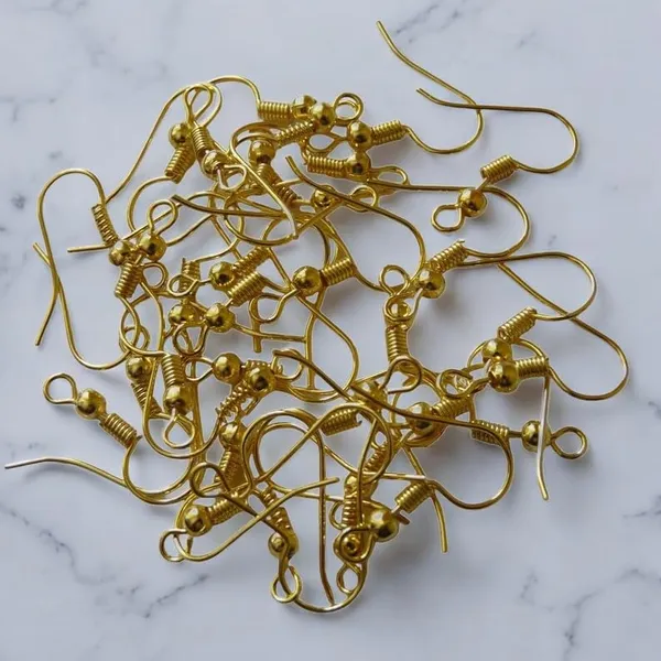 Golden_&_Clear_Fish_Hooks_For_Earrings_Jewellery_Making_Pack_Of_100_Pieces_(50_Pairs)