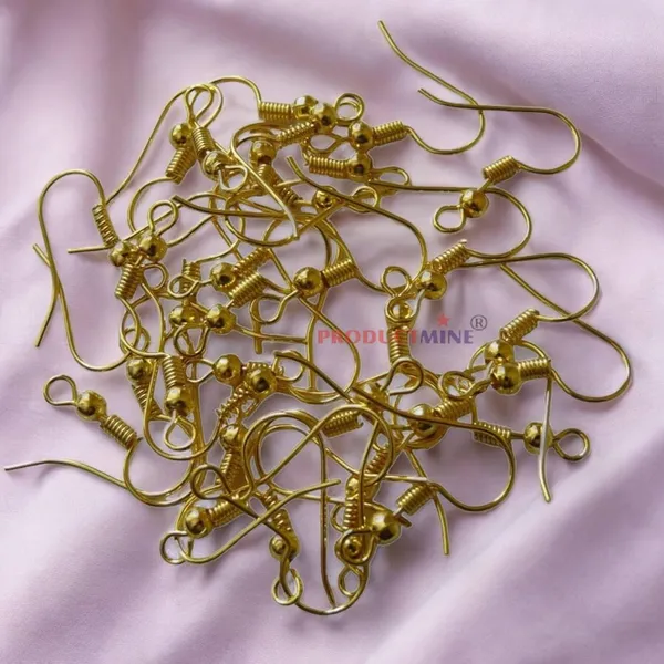 Golden_&_Clear_Fish_Hooks_For_Earrings_Jewellery_Making_Pack_Of_100_Pieces_(50_Pairs)