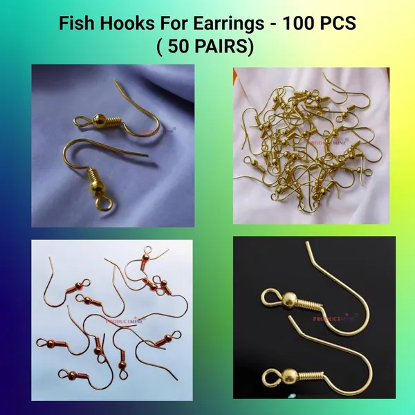 Golden_&_Clear_Fish_Hooks_For_Earrings_Jewellery_Making_Pack_Of_100_Pieces_(50_Pairs)