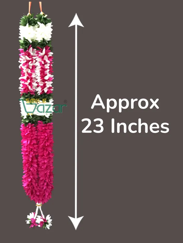 Fabric_Petals_Garland_For_Photo_Frame_Mala_Handmade_And_God_Idol_Mala_Haar_For_Loved_One_(_MAGENTA_,_23_Inch)