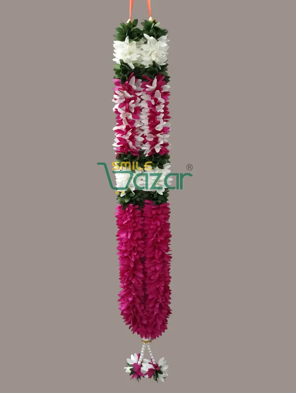 Fabric_Petals_Garland_For_Photo_Frame_Mala_Handmade_And_God_Idol_Mala_Haar_For_Loved_One_(_MAGENTA_,_23_Inch)