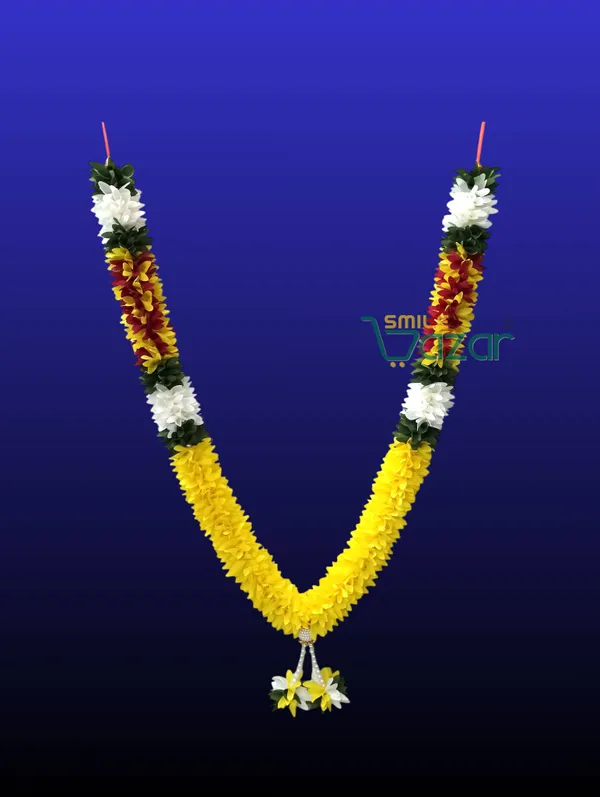 Fabric_Petals_Garland_For_Photo_Frame_Mala_Handmade_And_God_Idol_Mala_Haar_For_Loved_One_(_YELLOW_,_23_Inch)