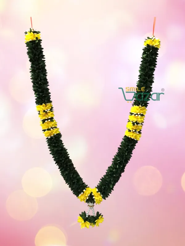 Fabric_Petals_Garland_For_Photo_Frame_Mala_Handmade_God_Idol_Mala_Haar_For_Loved_One_(_GREEN_&_YELLOW_,_23_Inch)