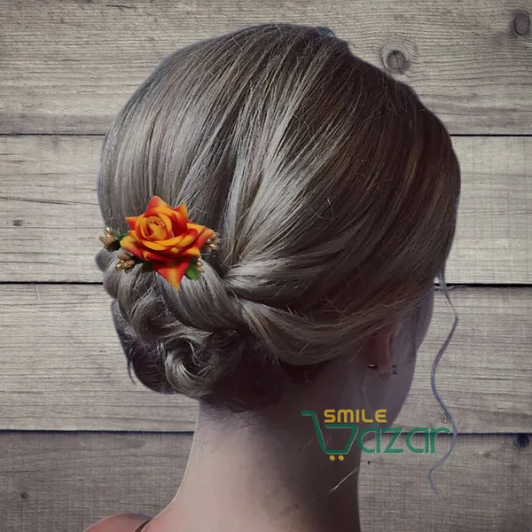 Floral_Hair_Comb_Hair_Clip_Hair_Accessories_For_Women_And_Girls_-_Big_6_Cm___Red_And_Yellow_Color_Rose_-_1_Pc
