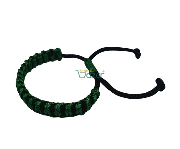 GREEN_AND_BLACK_COLOUR_HANDMADE__BRACELET_ADJUSTABLE_WRISTBAND_BRACELET_FRIENDSHIP_BAND_FOR_WOMEN_AND_MEN_SKIN_FRIENDLY