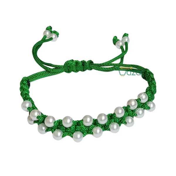 Handmade_Adjustable_Bracelet_Wristband_Bracelet_Friendship_Band_For_Women_Skin_Friendly_-_Green