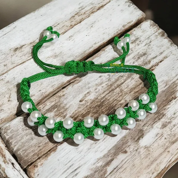 Handmade_Adjustable_Bracelet_Wristband_Bracelet_Friendship_Band_For_Women_Skin_Friendly_-_Green