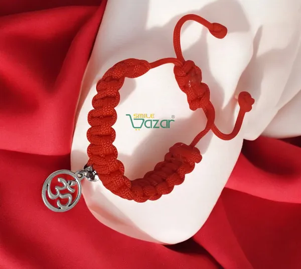 Handmade_Om_Charm_Macrame_Bracelet_Adjustable_Wristband_Bracelet_Friendship_Band_For_Women_And_Men_Skin_Friendly_-_Red