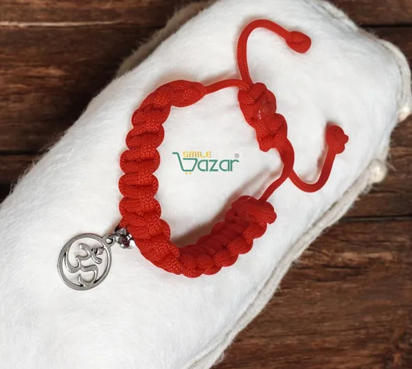 Handmade_Om_Charm_Macrame_Bracelet_Adjustable_Wristband_Bracelet_Friendship_Band_For_Women_And_Men_Skin_Friendly_-_Red