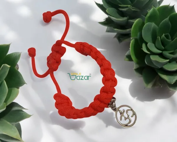 Handmade_Om_Charm_Macrame_Bracelet_Adjustable_Wristband_Bracelet_Friendship_Band_For_Women_And_Men_Skin_Friendly_-_Red