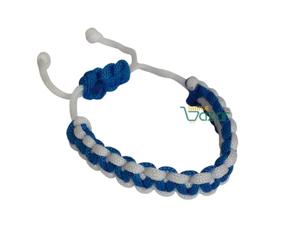 Handmade__Bracelet_Adjustable_Wristband_Bracelet_Friendship_Band_For_All_Skin_Friendly_-_Blue_And_White