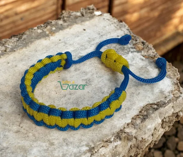 Handmade__Bracelet_Adjustable_Wristband_Bracelet_Friendship_Band_For_All_Skin_Friendly_-_Blue_And_Yellow