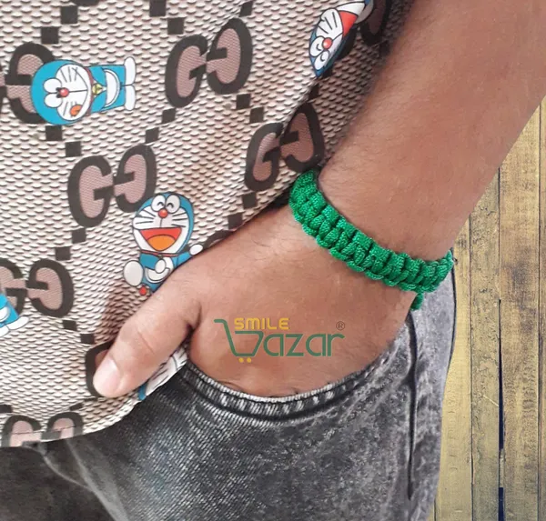 Handmade__Bracelet_Adjustable_Wristband_Bracelet_Friendship_Band_For_All_Skin_Friendly_-_Green