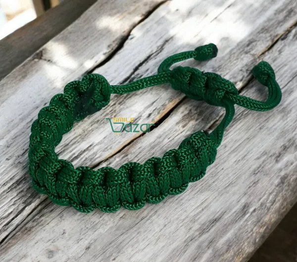 Handmade__Bracelet_Adjustable_Wristband_Bracelet_Friendship_Band_For_All_Skin_Friendly_-_Green