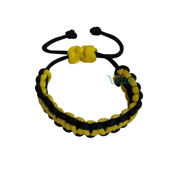 Handmade__Bracelet_Adjustable_Wristband_Bracelet_Friendship_Band_For_All_Skin_Friendly_-_Yellow_And_Black