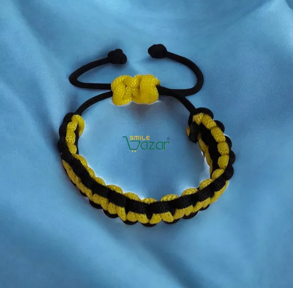 Handmade__Bracelet_Adjustable_Wristband_Bracelet_Friendship_Band_For_All_Skin_Friendly_-_Yellow_And_Black