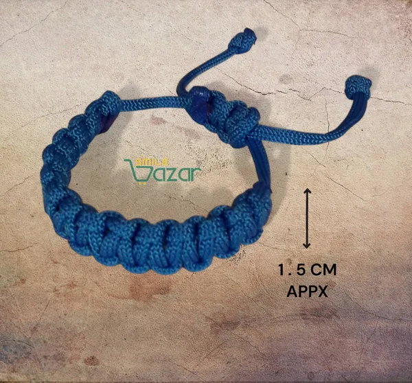 Handmade__Bracelet_Adjustable_Wristband_Bracelet_Friendship_Band_For_Women_And_Men_Skin_Friendly_-_Blue