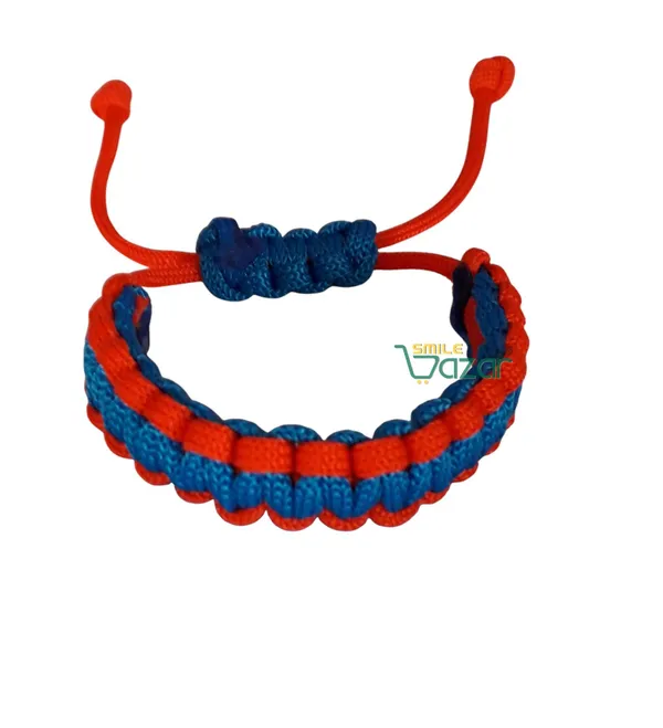 Handmade__Bracelet_Adjustable_Wristband_Bracelet_Friendship_Band_For_Women_And_Men_Skin_Friendly_-_Blue_And_Red