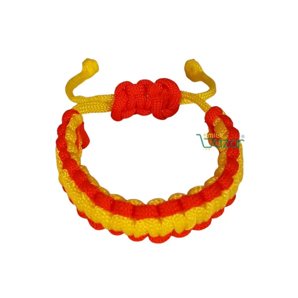Handmade__Bracelet_Adjustable_Wristband_Bracelet_Friendship_Band_For_Women_And_Men_Skin_Friendly_-_Yellow_And_Red
