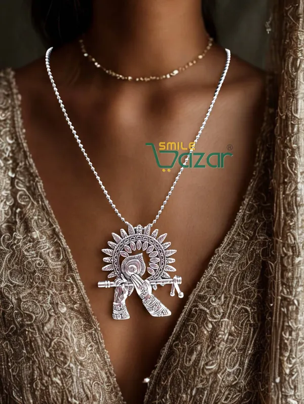 Handcrafted_Oxidised_Silver_Flute_Pendant_Necklace_–_Stylish_Artificial_Jewellery_for_Women_-_1_PC