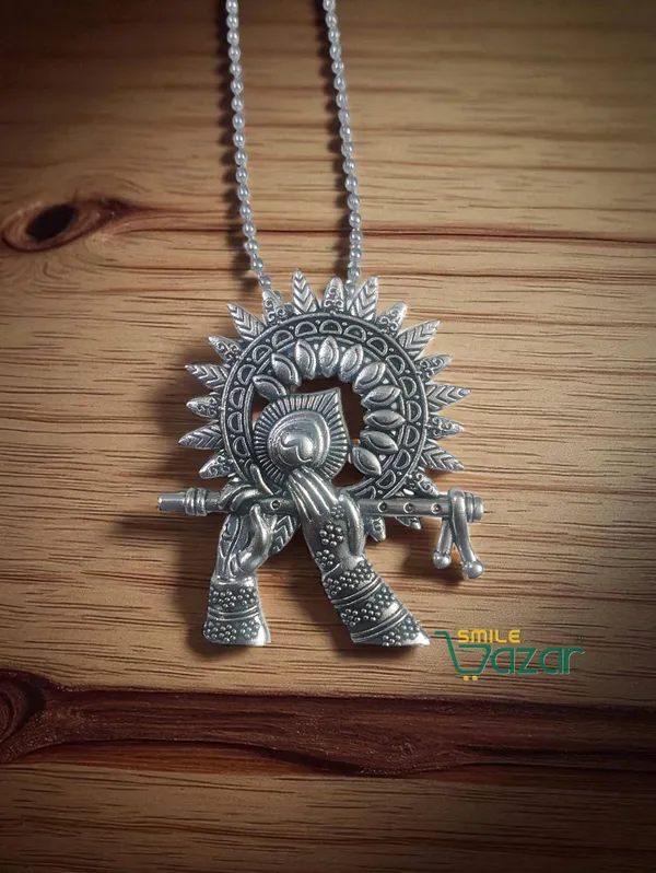 Handcrafted_Oxidised_Silver_Flute_Pendant_Necklace_–_Stylish_Artificial_Jewellery_for_Women_-_1_PC