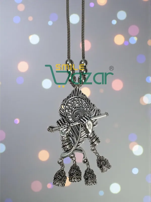 Handcrafted_Traditional_Oxidised_Silver_Flute_Pendant_Necklace_-_1_PC