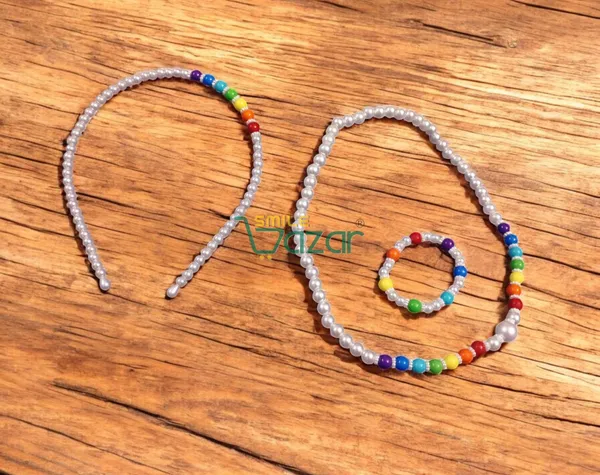 Handmade_Stretchable_Lovely_Kids_/_Girls_Beaded_Necklace_,_Bracelet_&_Hairband_Sets__For_Princess_Girls_Gift__Jewellery_-_Multi_Color