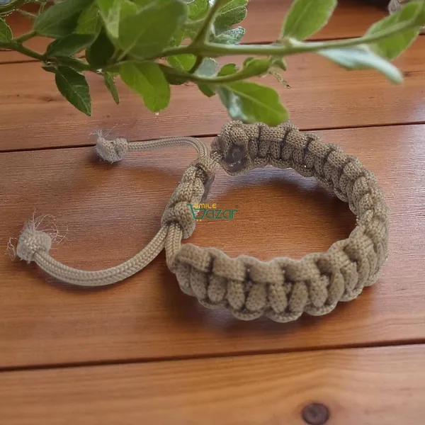 KHAKI_HANDMADE__BRACELET_ADJUSTABLE_WRISTBAND_BRACELET_FRIENDSHIP_BAND_FOR_WOMEN_AND_MEN_SKIN_FRIENDLY_