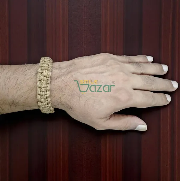 KHAKI_HANDMADE__BRACELET_ADJUSTABLE_WRISTBAND_BRACELET_FRIENDSHIP_BAND_FOR_WOMEN_AND_MEN_SKIN_FRIENDLY_