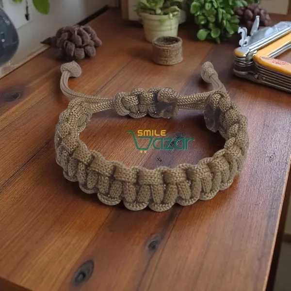 KHAKI_HANDMADE__BRACELET_ADJUSTABLE_WRISTBAND_BRACELET_FRIENDSHIP_BAND_FOR_WOMEN_AND_MEN_SKIN_FRIENDLY_