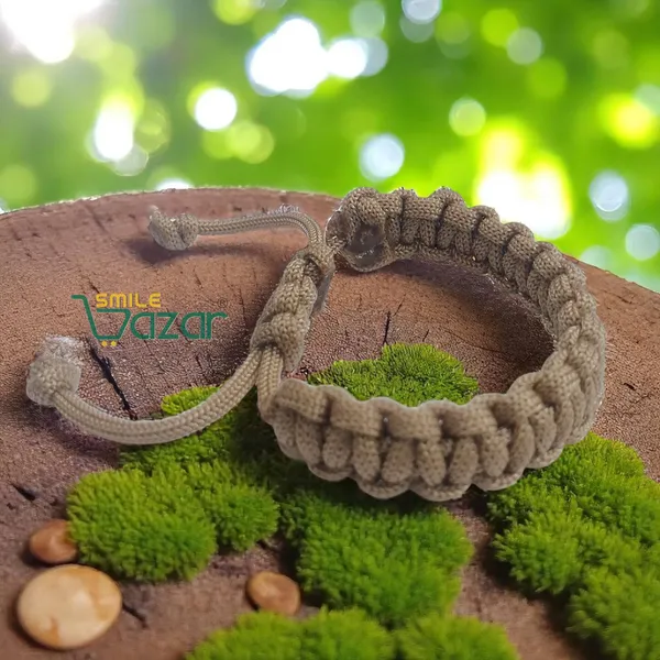 KHAKI_HANDMADE__BRACELET_ADJUSTABLE_WRISTBAND_BRACELET_FRIENDSHIP_BAND_FOR_WOMEN_AND_MEN_SKIN_FRIENDLY_