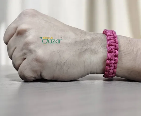 MAGENTA_COLOUR_HANDMADE__BRACELET_ADJUSTABLE_WRISTBAND_BRACELET_FRIENDSHIP_BAND_FOR_WOMEN_AND_MEN_SKIN_FRIENDLY