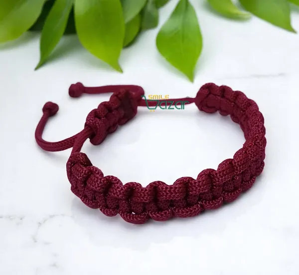 MAGENTA_COLOUR_HANDMADE__BRACELET_ADJUSTABLE_WRISTBAND_BRACELET_FRIENDSHIP_BAND_FOR_WOMEN_AND_MEN_SKIN_FRIENDLY